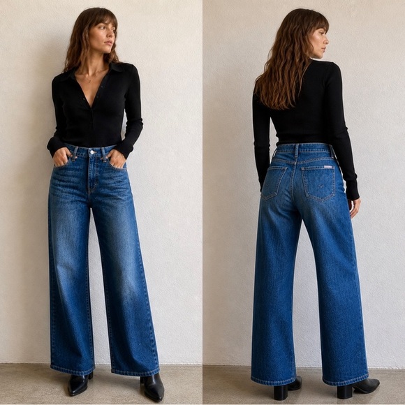 Hudson Jeans Denim - HUDSON Rosalie High Rise Wide Leg Jeans